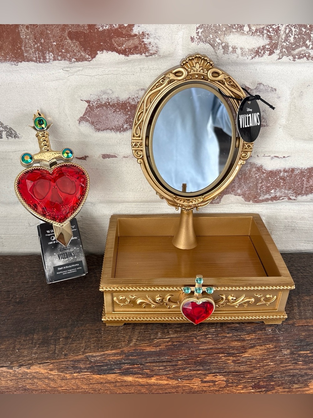 Bath & Body Works Disney Villain Evil Queen Magic Mirror Vanity Tray&Wallflower